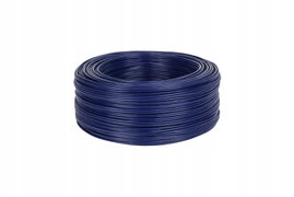 Kabel przewód audio ekranowany 2x RCA 3mm niebieski CU miedziany rolka 100m