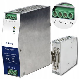 ZASILACZ NA SZYNĘ DIN 24V DC 5A 120W REGULACJA 12-48V METALOWA OBUDOWA ORNO