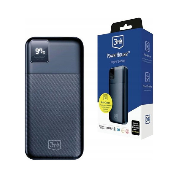3mk Powerbank PowerHouse 20000 mAh Multi Charge QC+PD Pass-Through