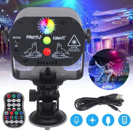 LASER PROJEKTOR DISCO DYSKOTEKOWY LAMPA 3D DISCO RGB STROBOSKOP IMPREZOWY