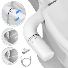 BIDET DO WC TOALETY NAKŁADKA MYJĄCA BIDET PODWÓJNA DYSZA ZESTAW