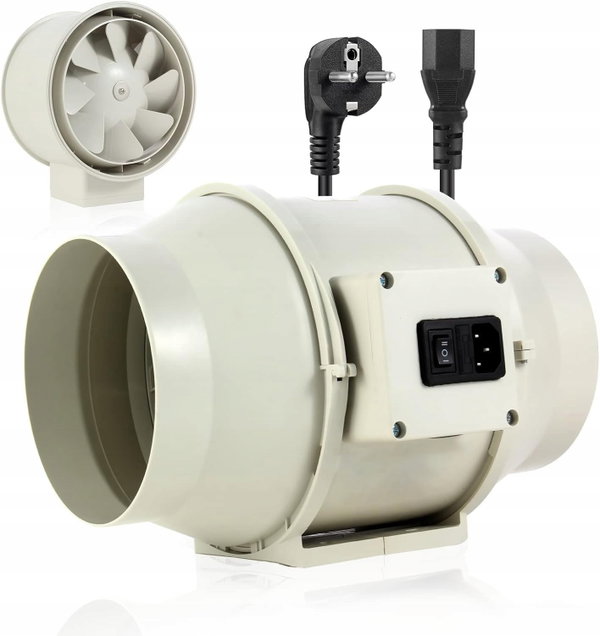 WENTYLATOR KANAŁOWY 540 M³/H 150MM CICHY DO SZKLARNI WARSZTATU PIWNICY