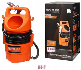 PIASKARKA PNEUMATYCZNA SYFONOWA DO PIASKOWANIA 10l + PISTOLET + 4 DYSZE