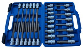 Zestaw nasadek hex KLUCZE NASADOWE 1/2" nasadki 30 elem. Satra S-SH3012