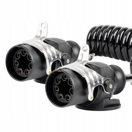 Przewód spiralny naczepy TIR 2x 7 PIN typ EBS 5m 24V AMIO-04383