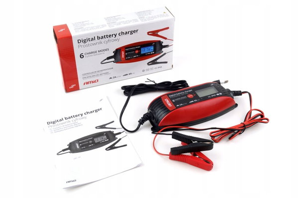 Prostownik cyfrowy ładowarka do akumulatora 6V 12V - 2A 4A - DVL DBC AMIO