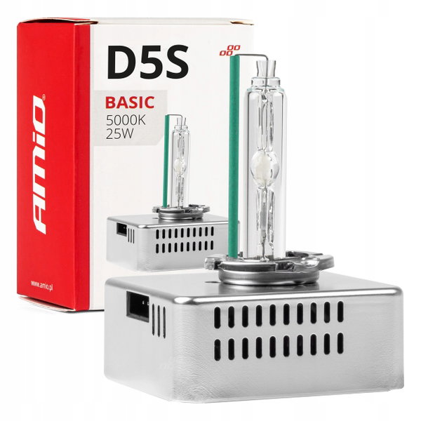Żarówka knenonowa żarnik xenon D5S 25W 5000K AMiO Basic AMIO-02941