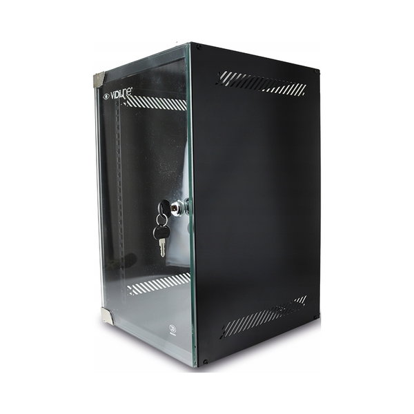 Szafa RACK 10 cali wisząca 9U szklane drzwi CCTV 30kg