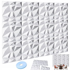 PANEL ŚCIENNY 3D 50X50CM DIAMENTOWY NAKLEJKI NA ŚCIANĘ DO SALONU SYPIALNI