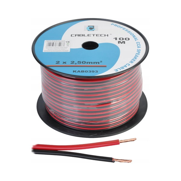 Kabel przewód głośnikowy CCA 2x2,5mm2 100m