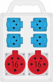 Rozdzielnica Pawbol R-BOX B.SLIM-6 2x16A/5P 4x16A/250V 6mod IP44 IK08