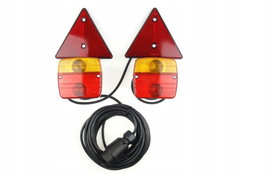 Zestaw świateł lamp do przyczepki AMiO na magnes wtyk 7 PIN