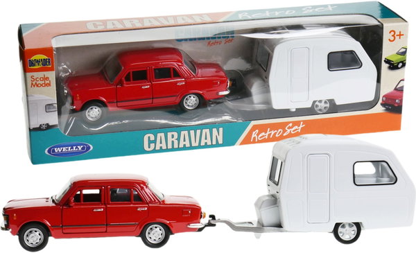 Model PRL FIAT 126p czerwony (A066F126C) 1:21 metalowy samochód