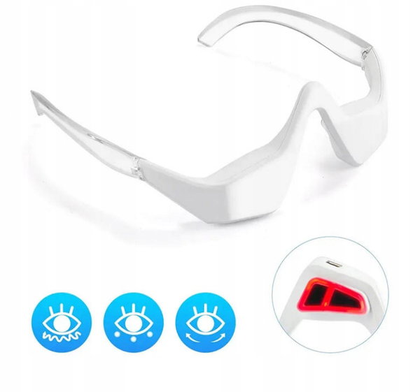 MASAŻER POD OCZY LED RED LIGHT CIENIE OBRZĘKI ZMARSZCZKI WORKI POD OCZAMI