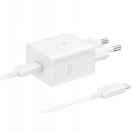 SZYBKA ŁADOWARKA SAMSUNG 45W USB-C + KABEL 1.8m DO SAMSUNG GALAXY BIAŁA
