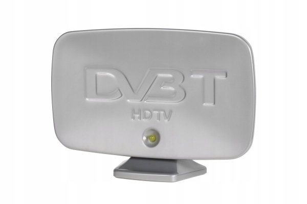 Antena DVB-T TV szerokopasmowa Ryniak srebrna z wzmacniaczem DELTA