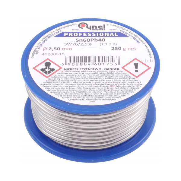 Cyna 2.5mm/250g Sn60Pb40 CYNEL