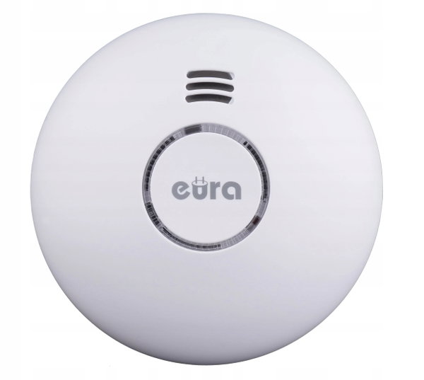 CZUJNIK DYMU WiFi z czujnikiem temperatury EURA powiadomienie na telefon