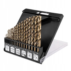 Wiertła do metalu HSS-CNC Pro-Tec 1.0-10.0mm ZESTAW WIERTEŁ 19szt NEO TOOLS