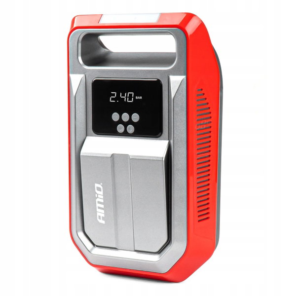 Kompresor samochodowy cyfrowy pompka sprężarka 25l/min 12V latarka LED LCD