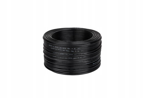 Kabel koncentryczny żelowany UV RG174 50 Ohm 100m czarny Cabletech