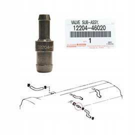 Zawór zaworek zwrotny odmy PCV oryginalny Toyota Supra Aristo 2JZ-GTE OE