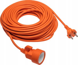 Przedłużacz ogrodowy GTV 2×1,0mm2, max.10A 30m pomarańczowy