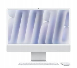 KOMPUTER AIO APPLE IMAC M4 16GB 256GB CPU8 GPU8 MACOS 24 SREBRNY