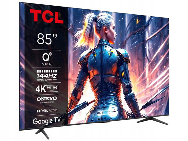 Telewizor TCL 85C75B 85 QLED 4K 144Hz Google TV Dolby Atmos Dolby Vision