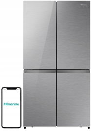 Lodówka HISENSE RQ758N4SGIE1 Side 178cm Srebrna