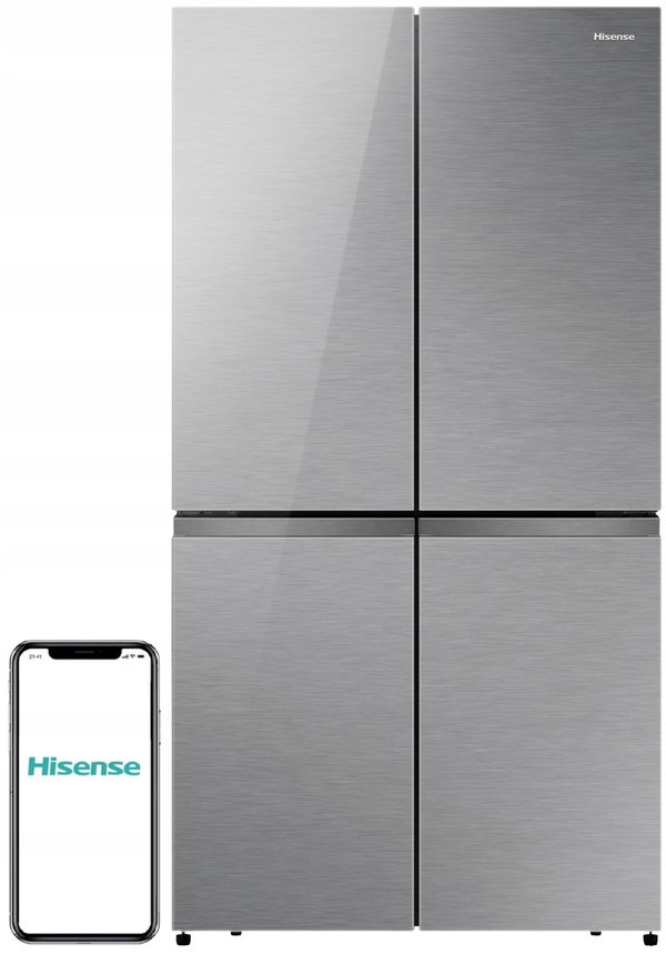 Lodówka HISENSE RQ758N4SGIE1 Side 178cm Srebrna
