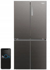 Lodówka HAIER HCR3818ENMD Side by Side No Frost 181.5cm Ciemny Inox