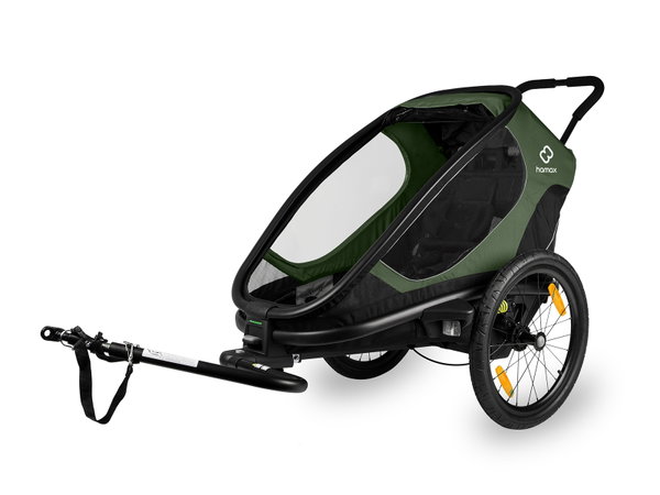 Przyczepka rowerowa HAMAX Outback One Zielono-czarny