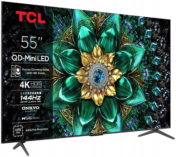 Telewizor TCL 55C69K 55" QD-Mini LED 4K 144 Hz Google TV Dolby Atmos