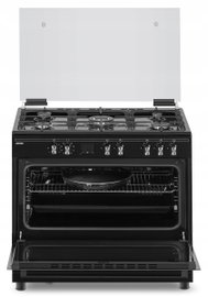 Kuchnia MPM 93-KGM-32 czarna gazowa 90 cm