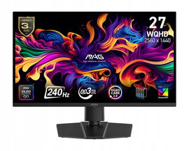 MSI MAG 273QP QD-OLED X24 26.5inch WQHD 240Hz 0.03ms 2xHDMI DP Black