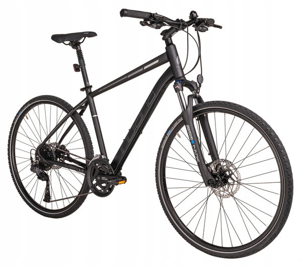 Rower crossowy INDIANA X-Cross 4.0 męski Czarny + Uchwyt na telefon