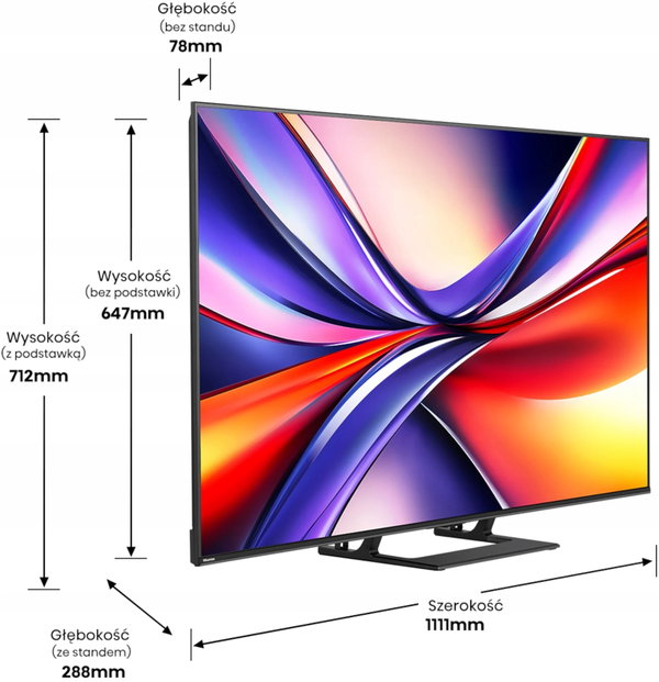 Telewizor HISENSE 50A7Q 50" QLED 4K VIDAA Dolby Vision Dolby Atmos