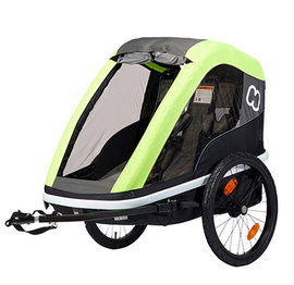 Przyczepka rowerowa HAMAX Traveler Twin Szaro-zielony