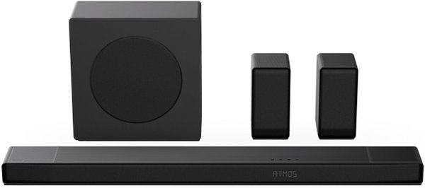 Soundbar HISENSE AX5140Q Czarny 5.1.4-kanałowy, Bezprzewodowy Subwoofer