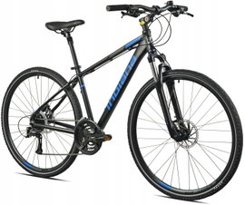 Rower crossowy INDIANA X-Cross 3.0 M21 męski Czarno-niebieski