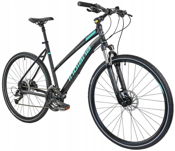 Rower crossowy INDIANA X-Cross 3.0 28 cali D21 damski Czarno-turkusowy