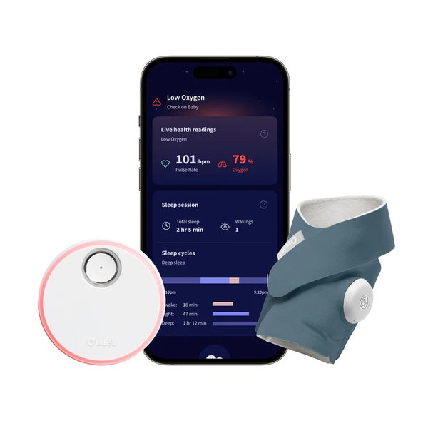 Niania elektroniczna OWLET Dream Sock Monitor oddechowy Granatowy