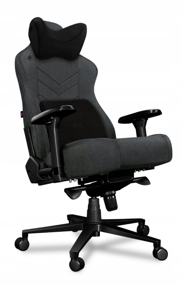 FOTEL GAMINGOWY YUMISU 2053 TKANINA GRAY BLACK