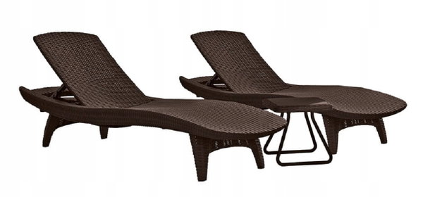 Leżaki KETER Pacyfic Set 231463 Brązowy