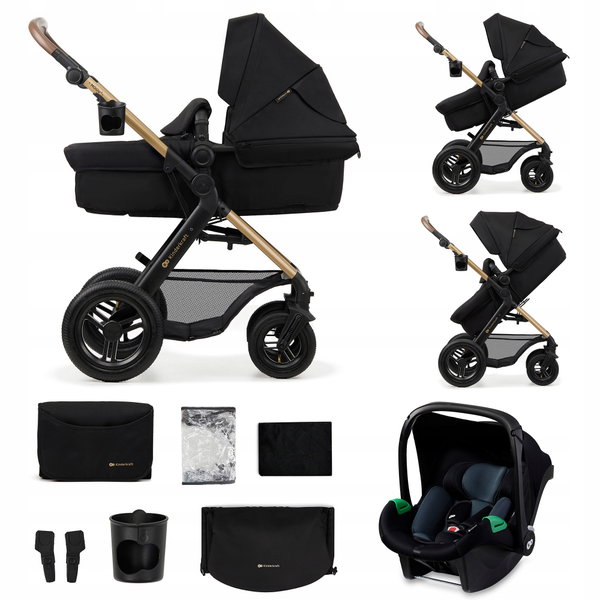 Wózek wielofunkcyjny KINDERKRAFT Moov 2 Air 3w1 Czarny