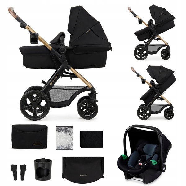 Wózek wielofunkcyjny KINDERKRAFT Moov 2 3w1 Czarny