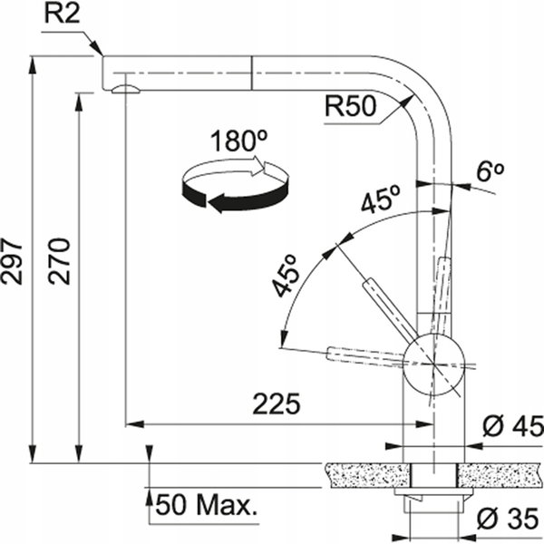 Bateria FRANKE Atlas Neo pull-out Window 115.0521.439 Stal szlachetna