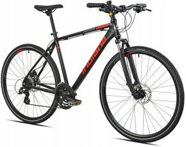 Rower crossowy INDIANA X-Cross 2.0 28 cali Shimano męski Czarno-czerwony