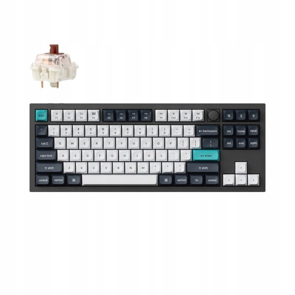 Klawiatura KEYCHRON Q3 Max Wireless Switch Gateron Czarno-biało-niebieski